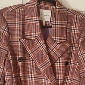 Avec Les Filles Plaid Trench Coat - NWT